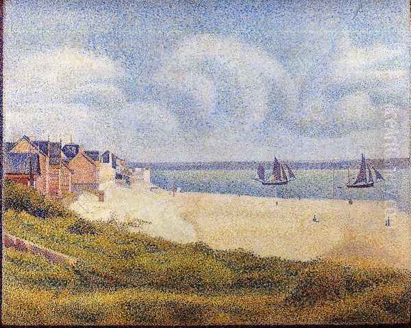 Le Crotoy, Downstream Oil Painting by Georges Seurat