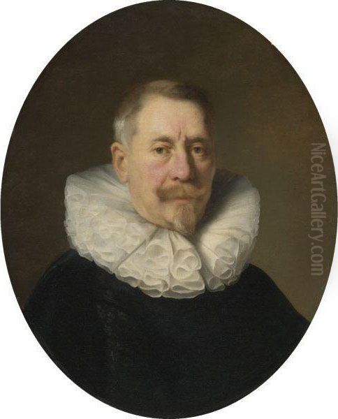 Portrait Of A Grey-haired Man Oil Painting by Rembrandt Van Rijn