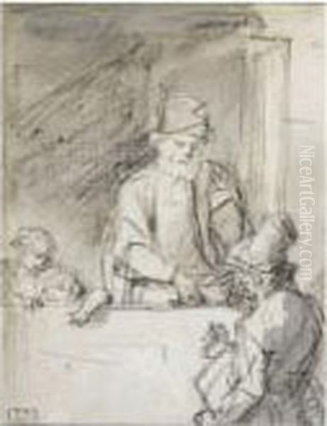 The Street Musician Oil Painting by Rembrandt Van Rijn