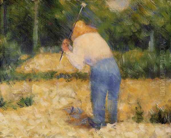 The Stone Breaker Oil Painting by Georges Seurat