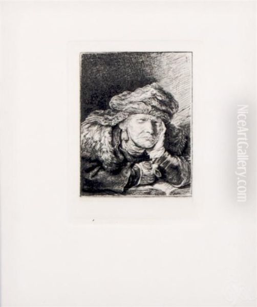 Old Woman Sleeping Oil Painting by Rembrandt Van Rijn