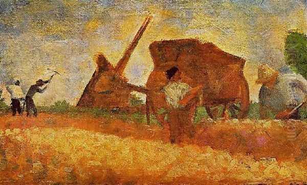 The Stone Breakers Oil Painting by Georges Seurat