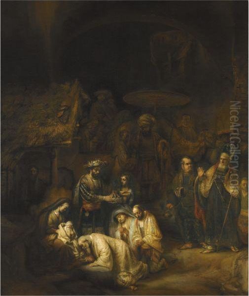 The Adoration Of The Magi Oil Painting by Rembrandt Van Rijn