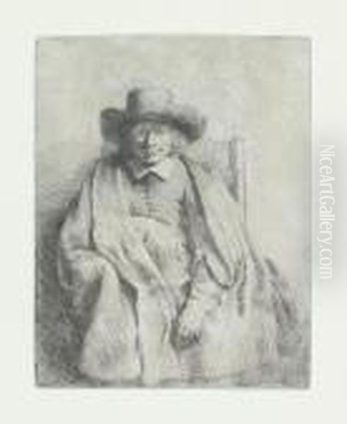 Clement De Jonghe Printseller Oil Painting by Rembrandt Van Rijn