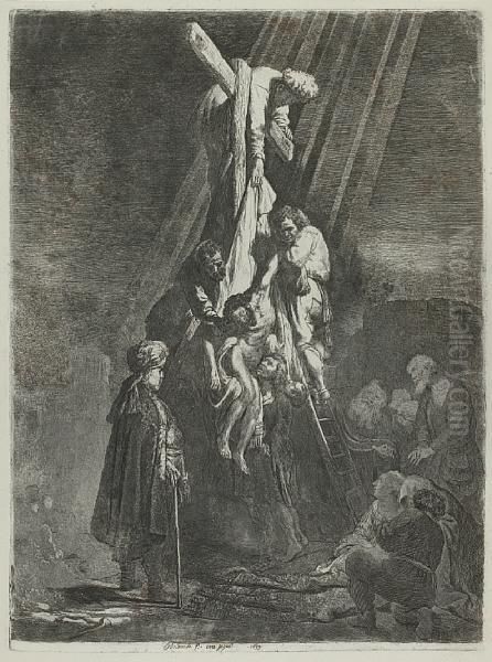 Descent From The Cross Oil Painting by Rembrandt Van Rijn