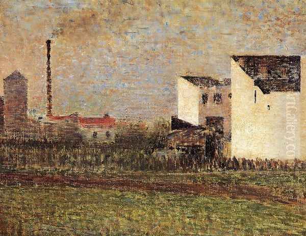 Suburb Oil Painting by Georges Seurat