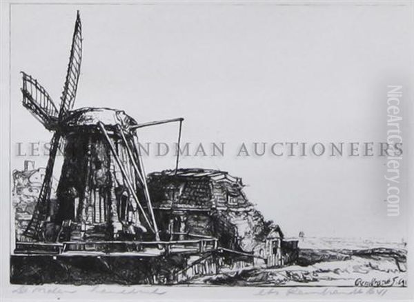 Ruined Windmill by Rembrandt Van Rijn