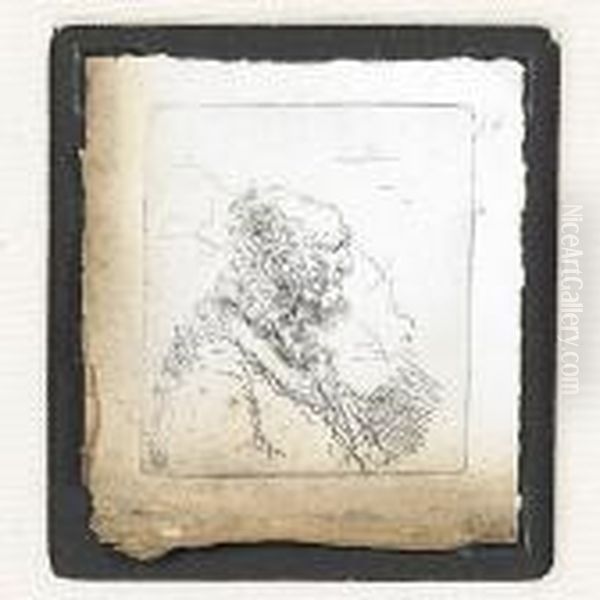 Bald Old Man With A Short Beard, In Profile Right Oil Painting by Rembrandt Van Rijn