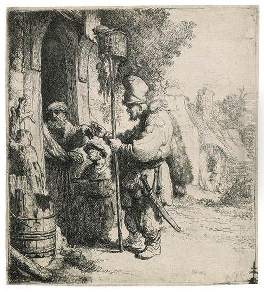 The Rat Catcher Oil Painting by Rembrandt Van Rijn