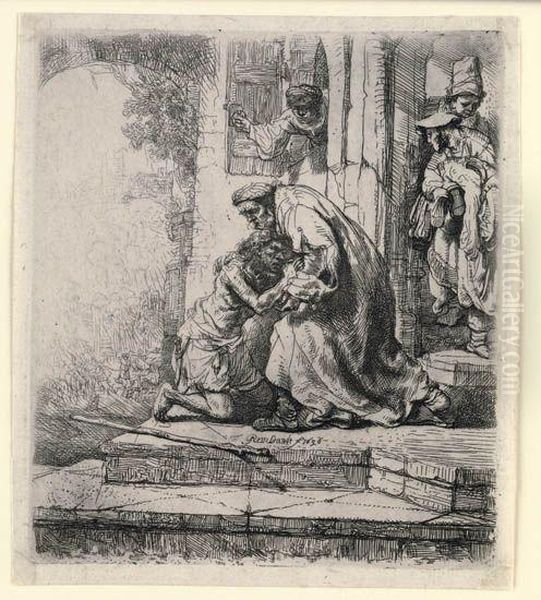 The Return Of The Prodigal Son Oil Painting by Rembrandt Van Rijn