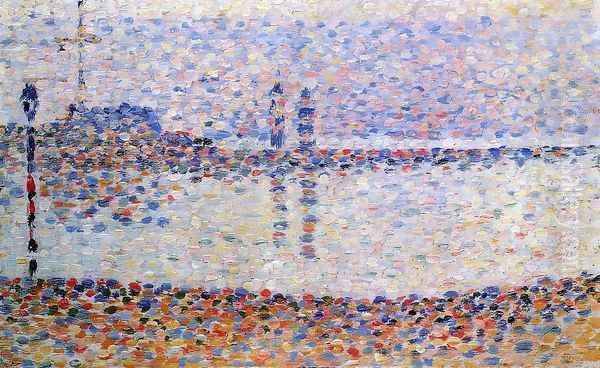 Study for 'The Channel at Gravelines' Oil Painting by Georges Seurat