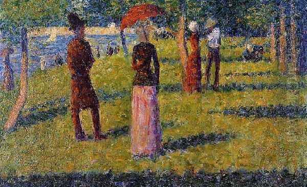 The Rope-Colored Skirt Oil Painting by Georges Seurat