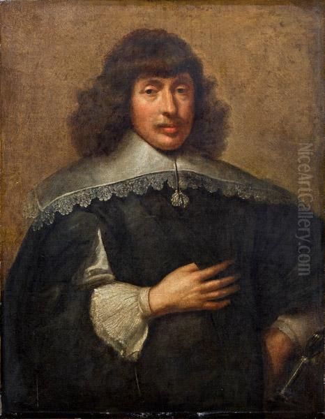 Portrat Eines Herren Mit Degen Oil Painting by Rembrandt Van Rijn