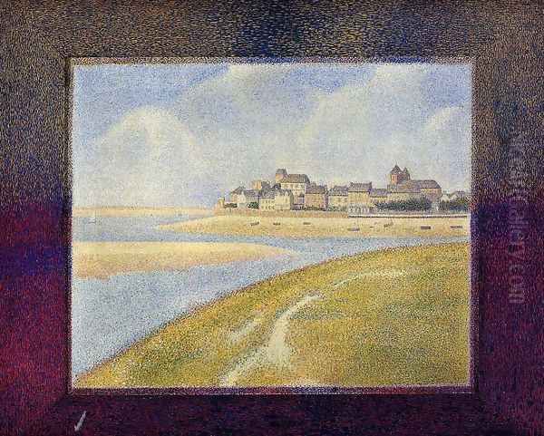 Le Crotoy, Upstream Oil Painting by Georges Seurat