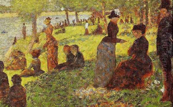 Sketch with Many Figures Oil Painting by Georges Seurat