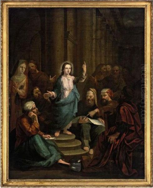 Christ Among The Doctors Oil Painting by Rembrandt Van Rijn