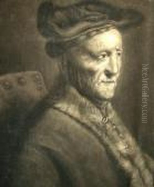 Portrait Of The Artists Farther Oil Painting by Rembrandt Van Rijn