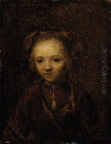 Portrait Of A Girl Oil Painting by Rembrandt Van Rijn