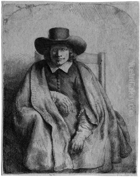 Clement De Jonghe, Kupferstichverleger Oil Painting by Rembrandt Van Rijn