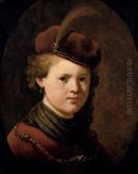 A Boy In An Oriental Costume Oil Painting by Rembrandt Van Rijn