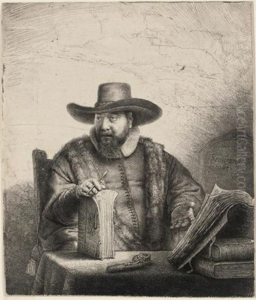 Cornelis Claesz. Anslo, Preacher Oil Painting by Rembrandt Van Rijn