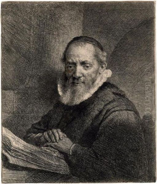 Jan Cornelis Sylvius, Preacher Oil Painting by Rembrandt Van Rijn