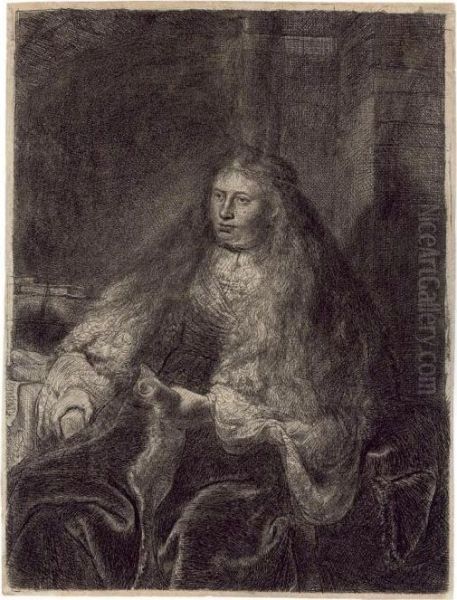 The Great Jewish Bride Oil Painting by Rembrandt Van Rijn