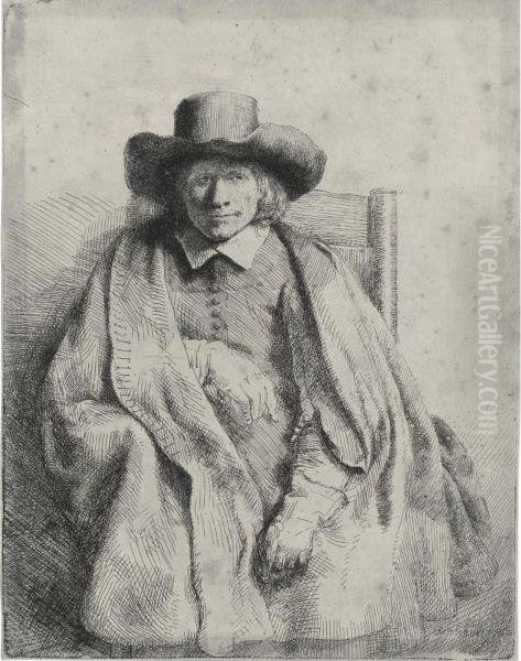 Clement De Jonghe Printseller Oil Painting by Rembrandt Van Rijn