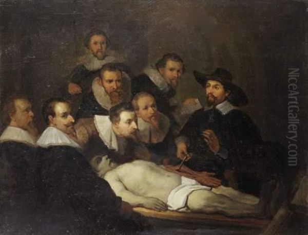 La Lecon D'anatomie Du Docteur Nicolaes Tulp Oil Painting by Rembrandt Van Rijn