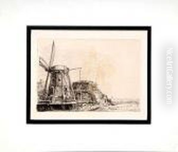 The Windmill Oil Painting by Rembrandt Van Rijn