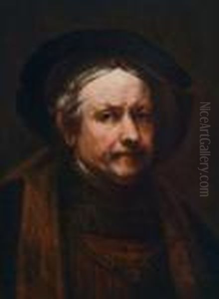 Selbstbildnis Rembrandts Oil Painting by Rembrandt Van Rijn