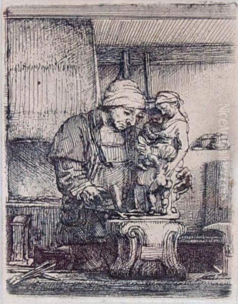 The Goldsmith Oil Painting by Rembrandt Van Rijn