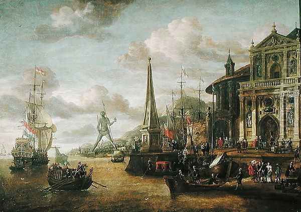 The Port of Rhodes Oil Painting by Abraham Storck