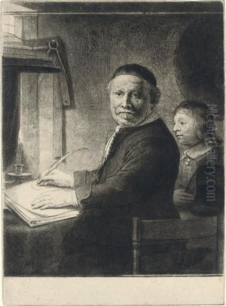 Lieven Willemsz. Van Coppenol, Writing-master Oil Painting by Rembrandt Van Rijn