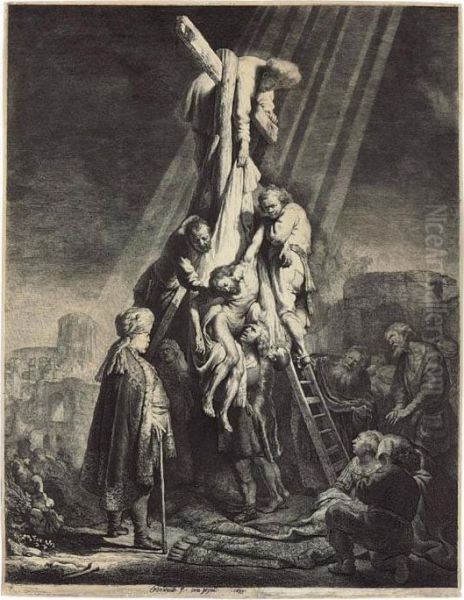 The Descent From The Cross Oil Painting by Rembrandt Van Rijn