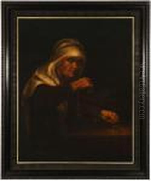 A Money Changer Oil Painting by Rembrandt Van Rijn