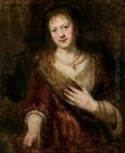 Portrait Of Saskia Oil Painting by Rembrandt Van Rijn