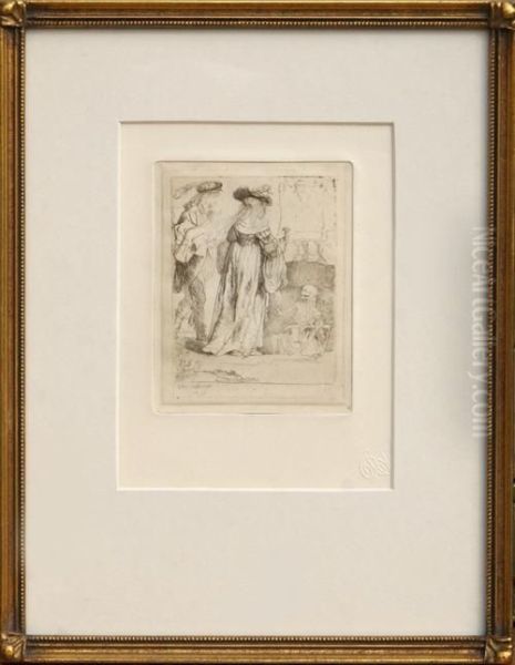 Death Appearing To A Married Couple From An Open Grave Oil Painting by Rembrandt Van Rijn