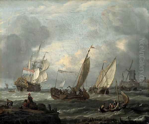 Sailing Oil Painting by Abraham Storck