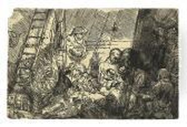 The Circumcision In The Stable. Oil Painting by Rembrandt Van Rijn