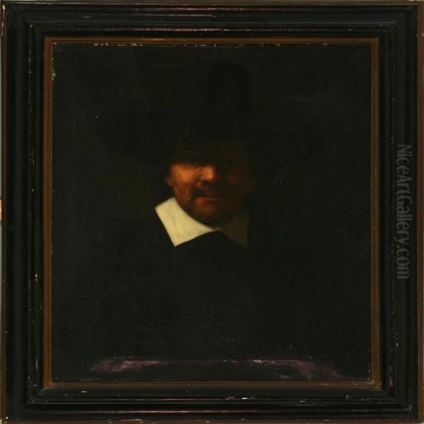 Gentleman In A Baroque Suit Oil Painting by Rembrandt Van Rijn