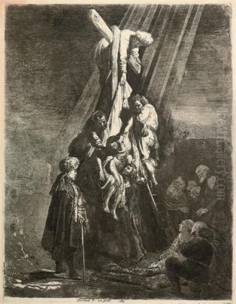 The Descent From The Cross Oil Painting by Rembrandt Van Rijn