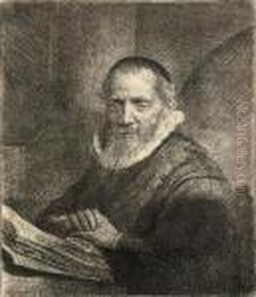 Jan Cornelis Sylvius, Preacher Oil Painting by Rembrandt Van Rijn