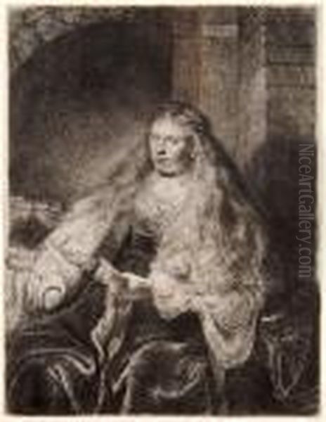 The Great Jewish Bride Oil Painting by Rembrandt Van Rijn