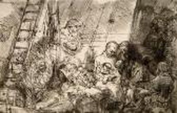 The Circumcision In The Stable Oil Painting by Rembrandt Van Rijn