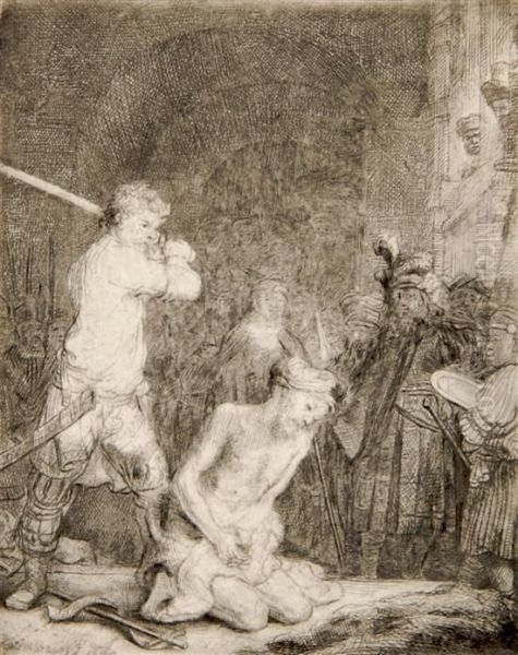 The Beheading Of John The Baptist Oil Painting by Rembrandt Van Rijn