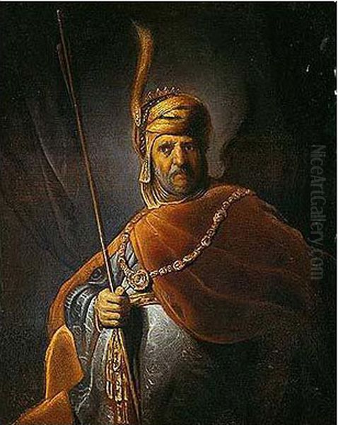 El Rey Saul Oil Painting by Rembrandt Van Rijn