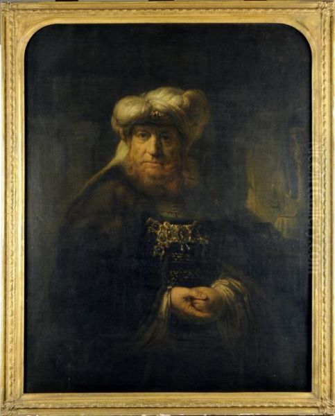 Portrait De Rabbin Oil Painting by Rembrandt Van Rijn