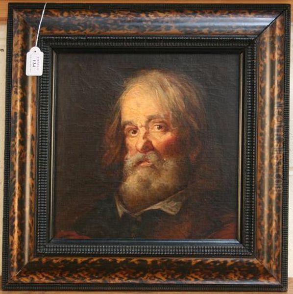 Head And Shoulders Portrait Of A Bearded Gentleman Oil Painting by Rembrandt Van Rijn