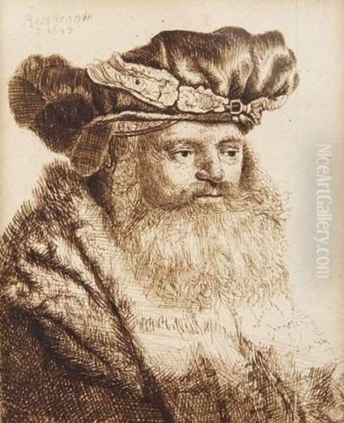 Tete De Juif Oil Painting by Rembrandt Van Rijn